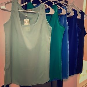 Emerald Chiffon, Liva Girl sleeveless tank top, XS